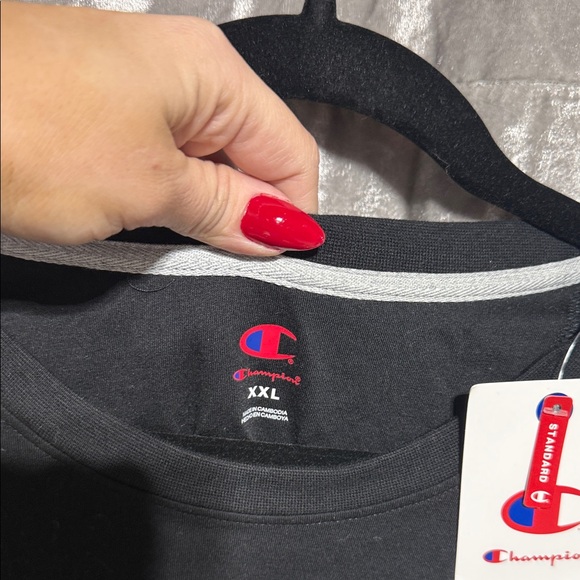 Champion Black Tee with White Logo - Picture 5 of 5